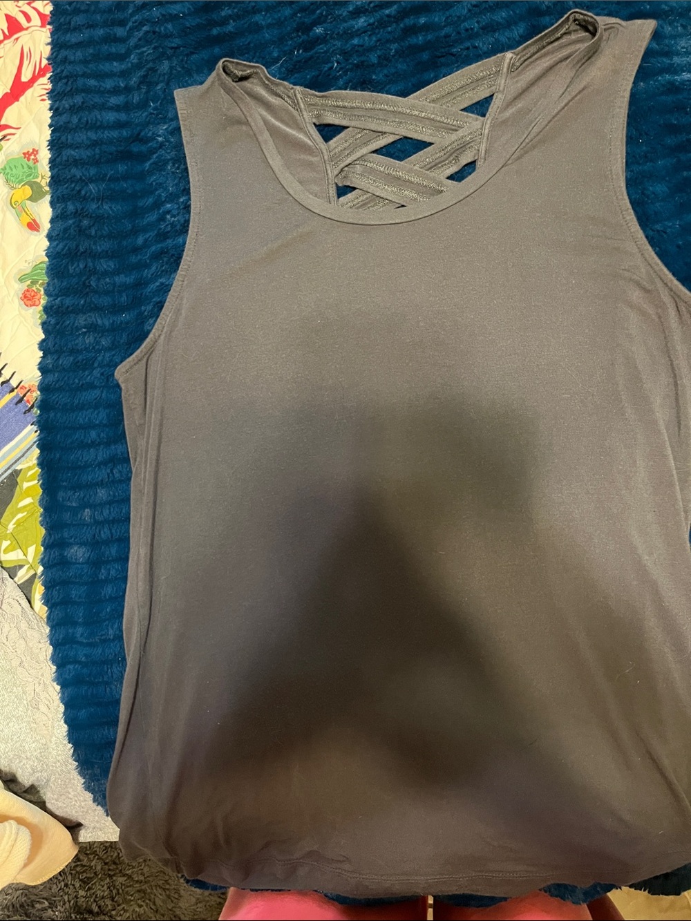 Ivanka Trump Black Crisscross Back Tank